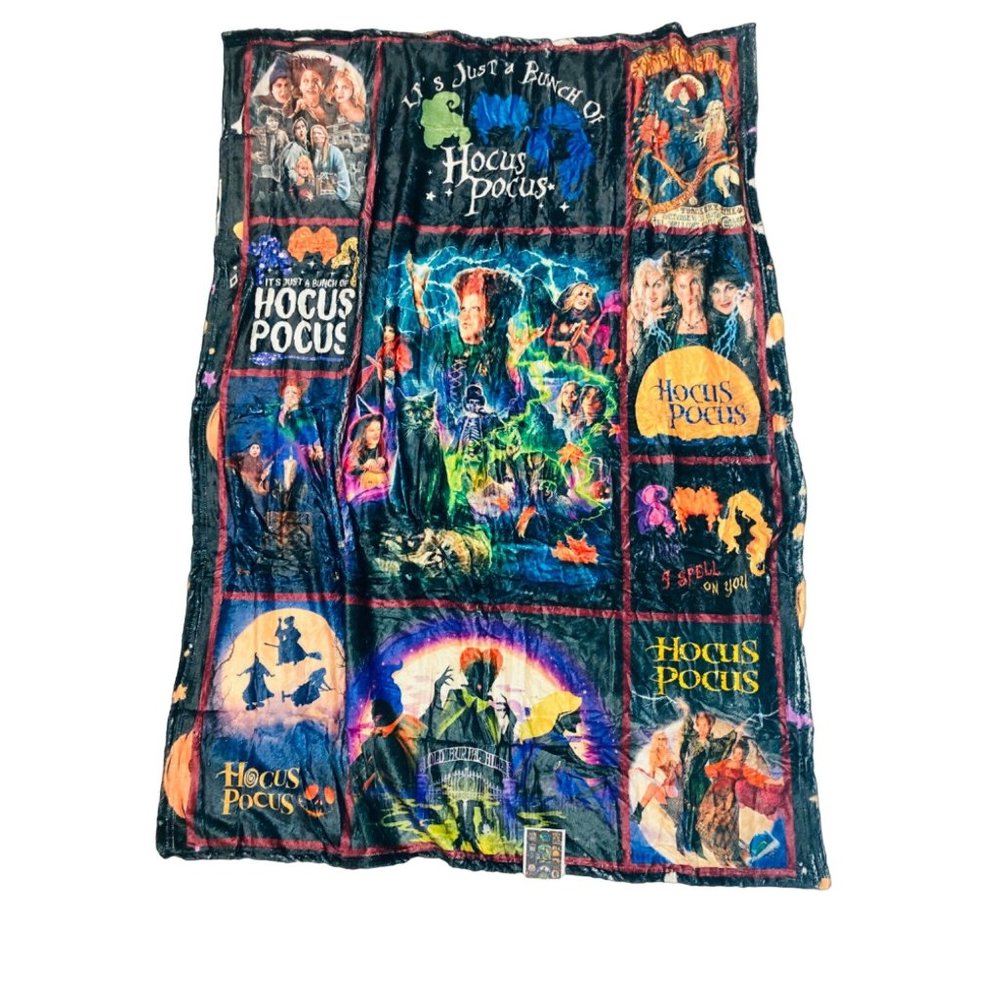 Hocus Pocus Sanderson Sister Witches Halloween Movie Throw Blanket